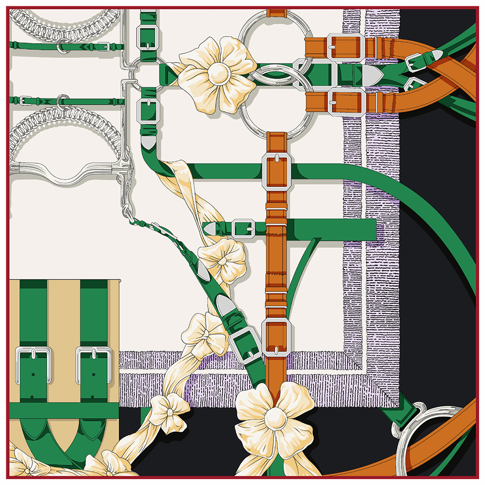 90 سنتيمتر تصميم جديد حزام حك  - مراجعة Scarf Silk Square وسعره