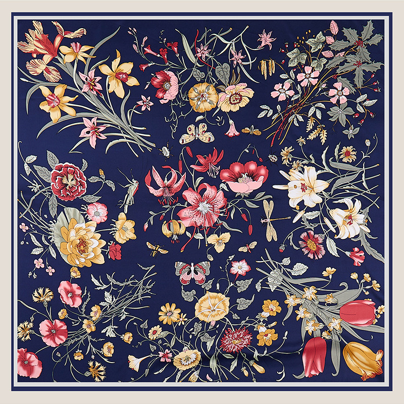 POBING حك وشاح حريري النساء ال - مراجعة Scarf Silk Square وسعره
