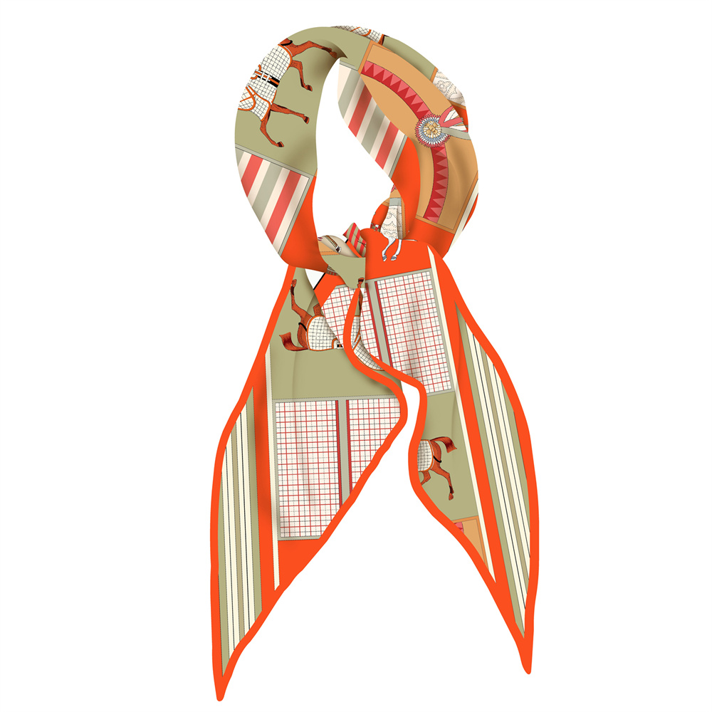 تصميم جديد، أوشحة حريرية مطبوع - مراجعة Scarf Silk Square وسعره